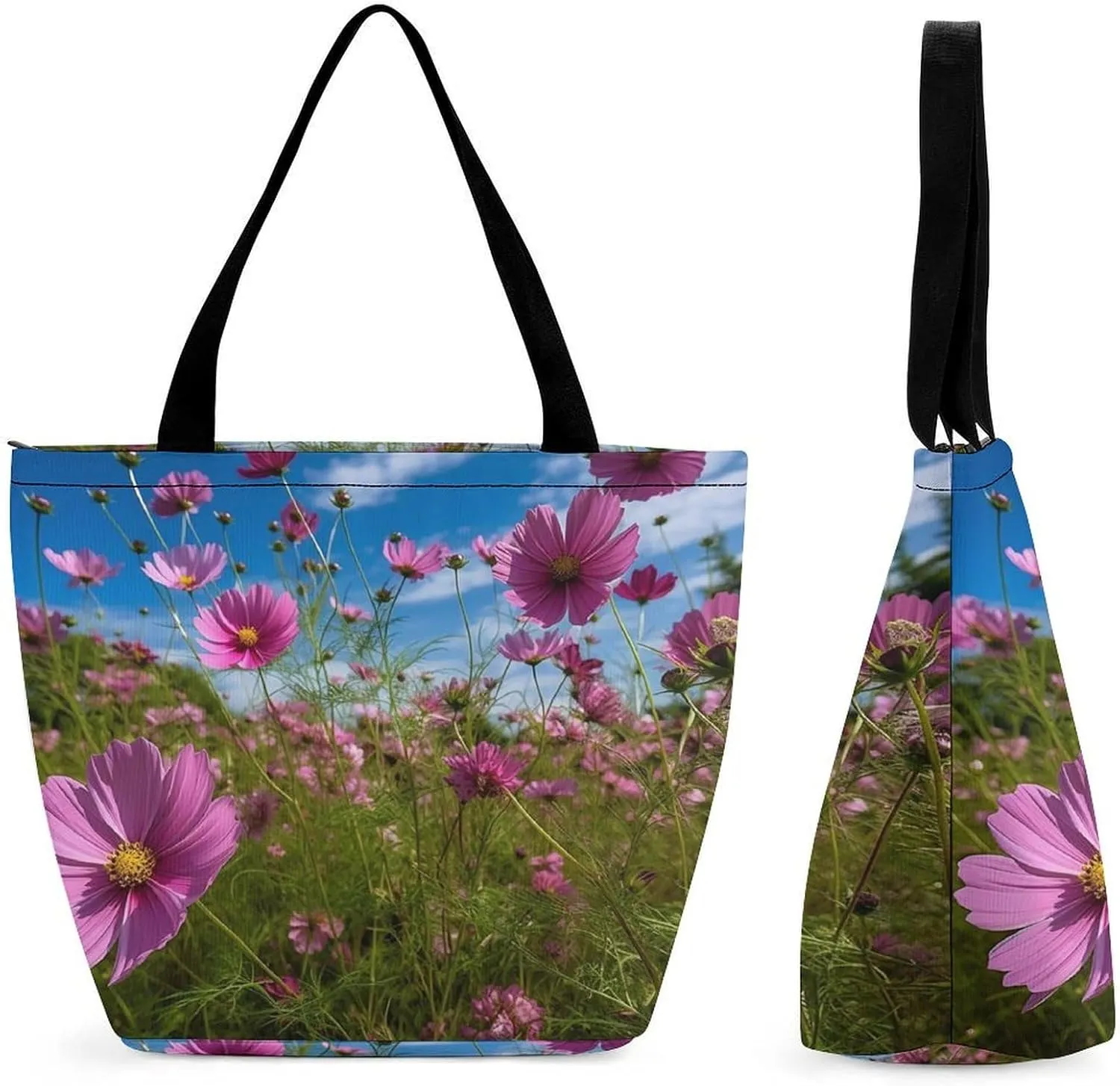 Tote Bag for Women Grocery Bag Hearts Foldable Shopping Bags Reusable Large Tote Bag
