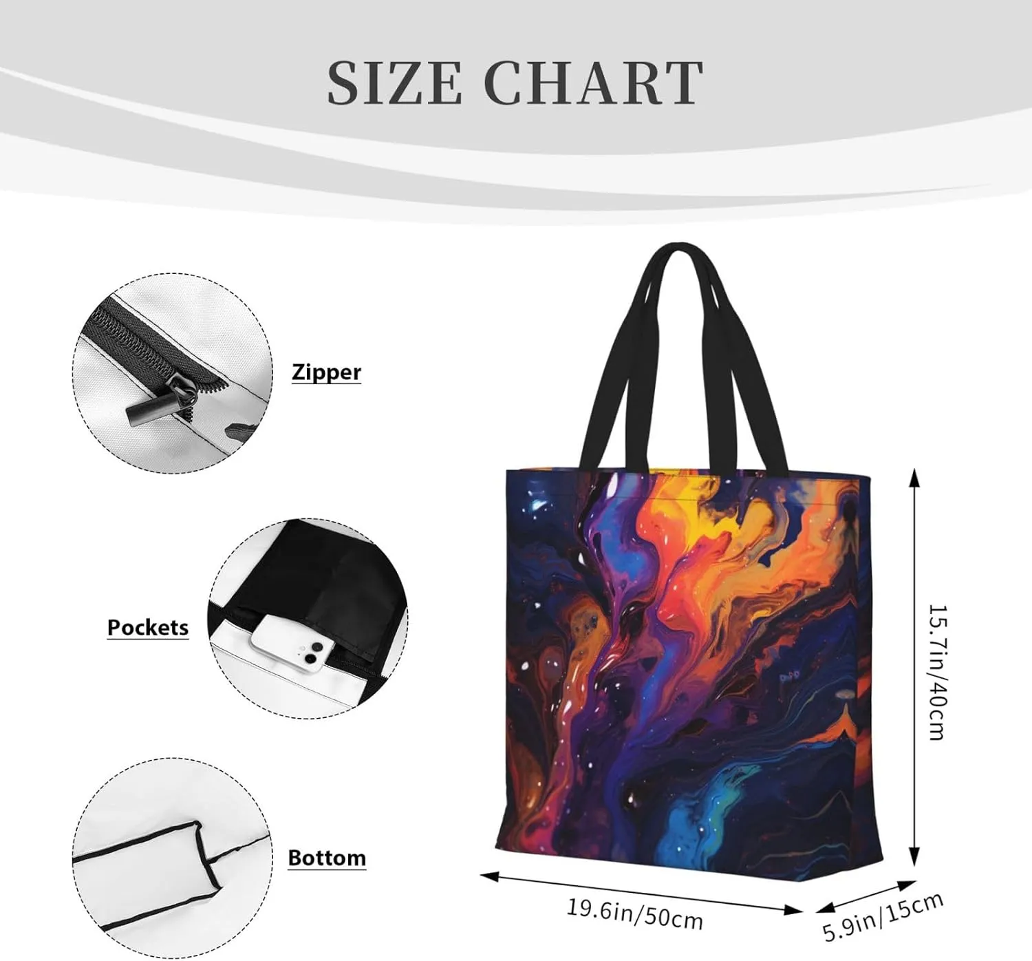 Tote Bag for Women Grocery Bag Reusable Shopping Bag Art Blue Dragonfly Handbag Foldable Shoulder Bag
