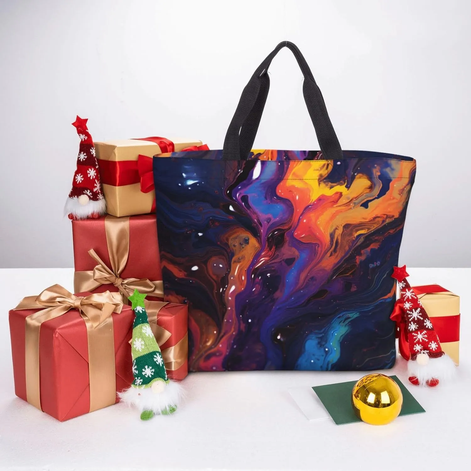 Tote Bag for Women Grocery Bag Reusable Shopping Bag Art Blue Dragonfly Handbag Foldable Shoulder Bag