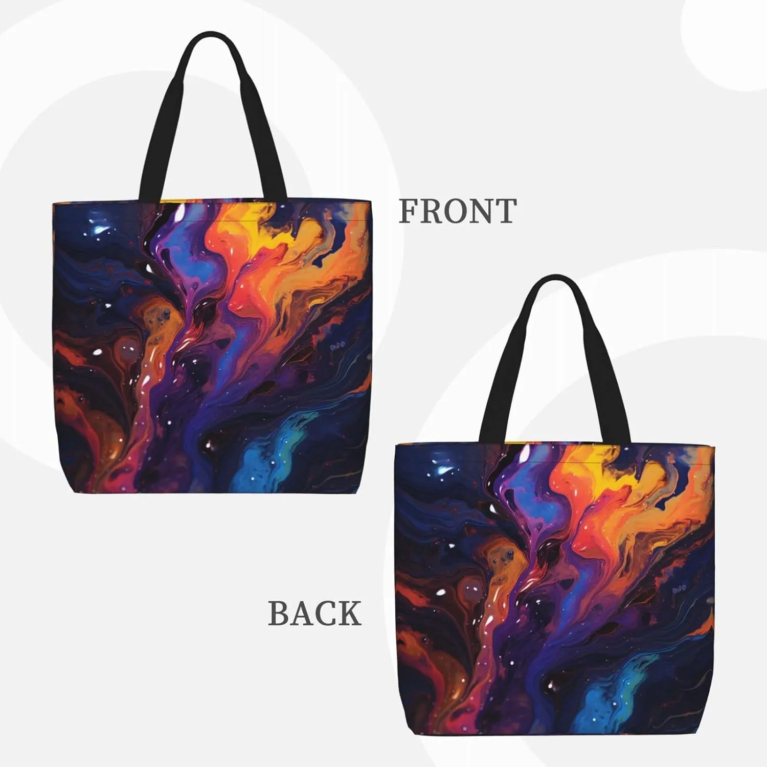 Tote Bag for Women Grocery Bag Reusable Shopping Bag Art Blue Dragonfly Handbag Foldable Shoulder Bag
