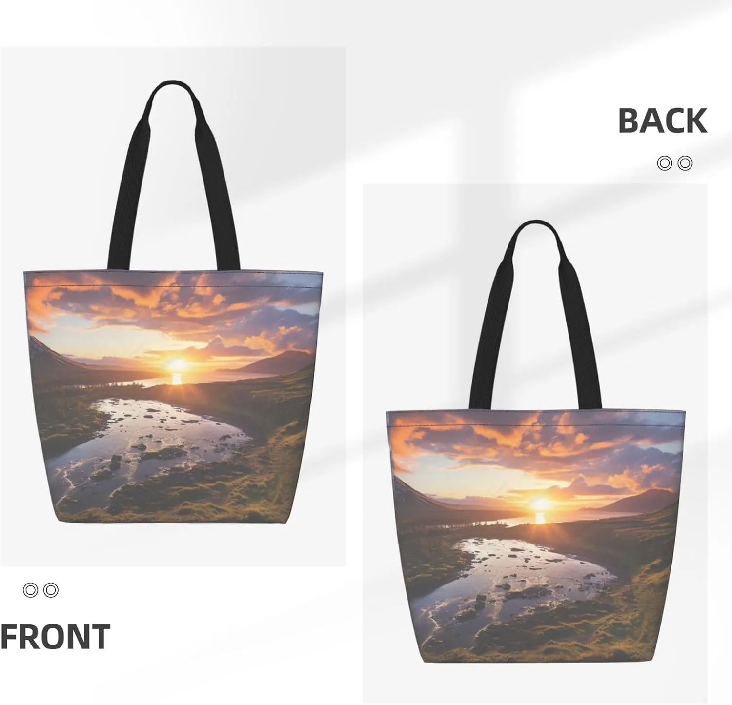 Tote Bag for Women Grocery Bag Reusable Shopping Bag Bird resting on branch Handbag Foldable Shoulder Bag
