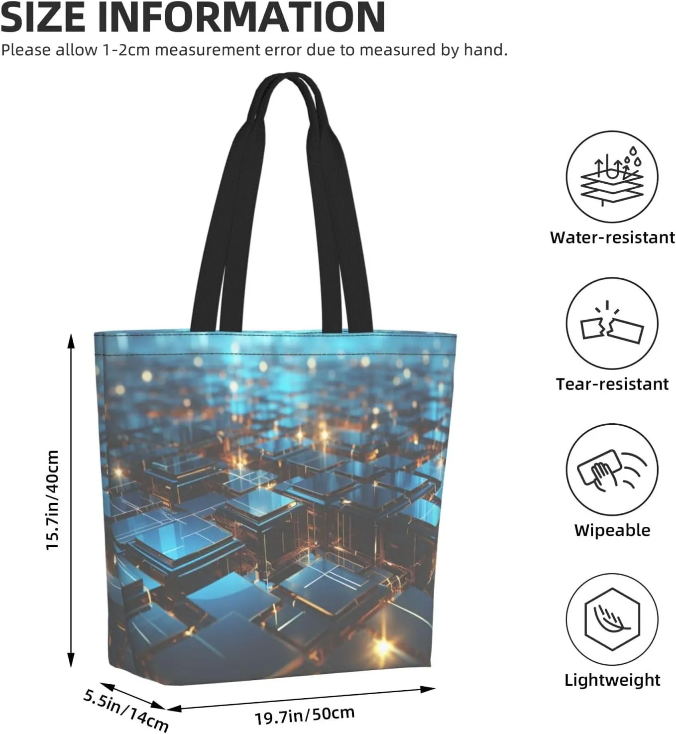 Tote Bag for Women Grocery Bag Reusable Shopping Bag Cool Evil Skull Handbag Foldable Shoulder Bag