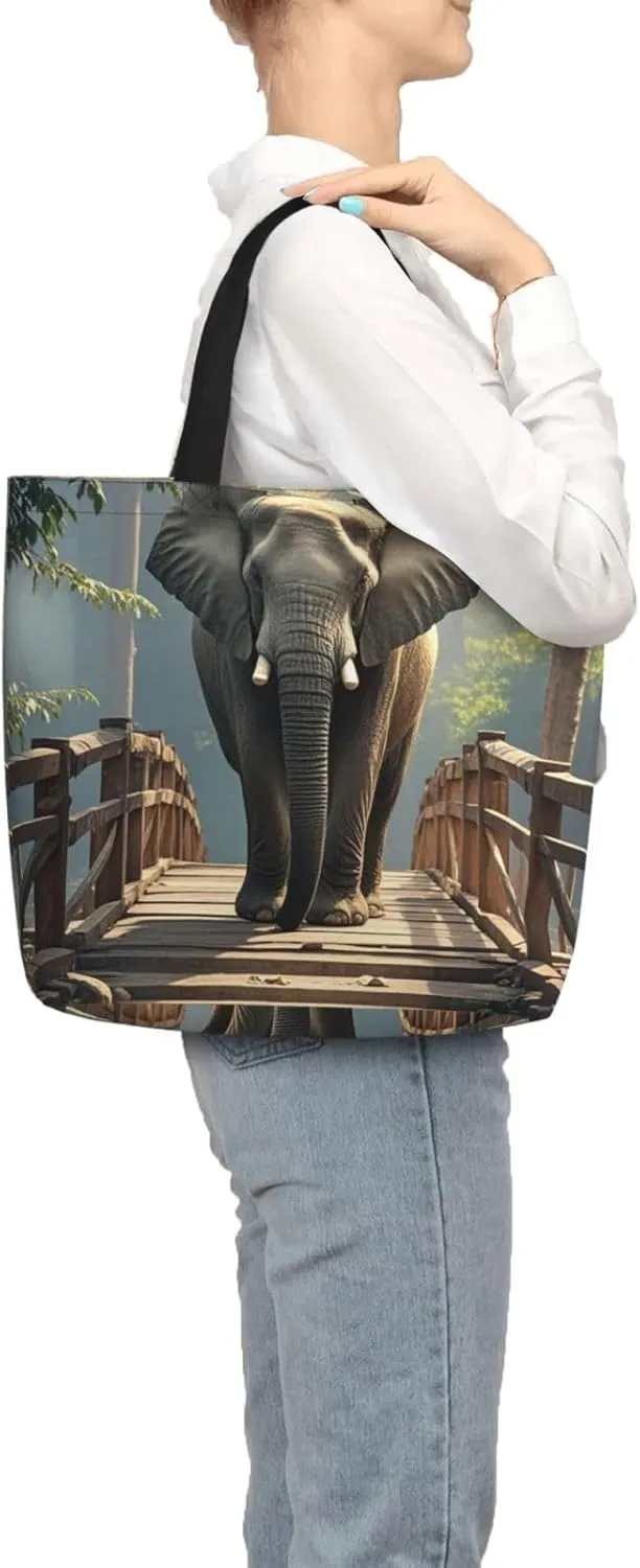Tote Bag for Women Grocery Bag Reusable Shopping Bag Flock of Birds Handbag Foldable Shoulder Bag