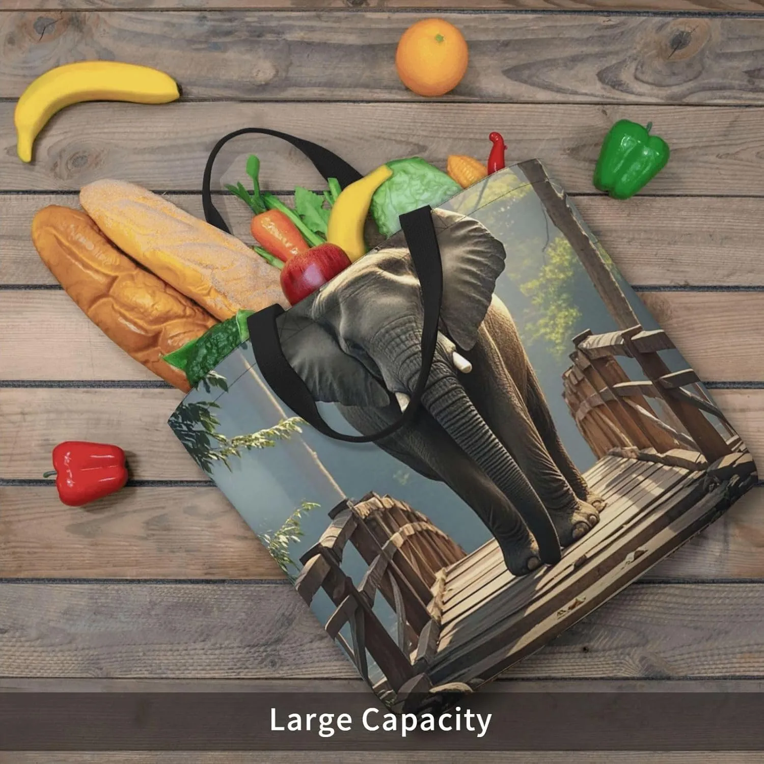 Tote Bag for Women Grocery Bag Reusable Shopping Bag Flock of Birds Handbag Foldable Shoulder Bag
