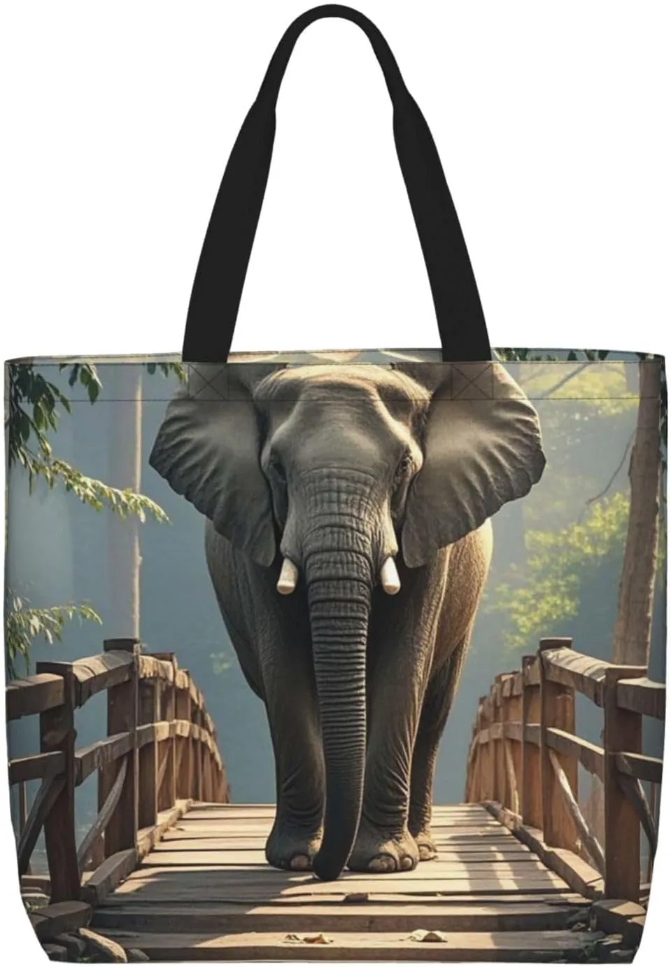 Tote Bag for Women Grocery Bag Reusable Shopping Bag Flock of Birds Handbag Foldable Shoulder Bag