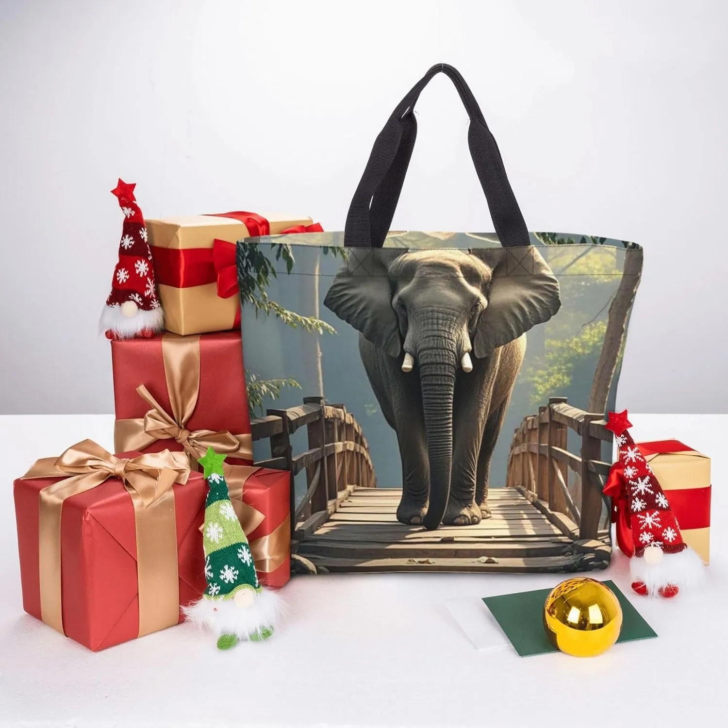 Tote Bag for Women Grocery Bag Reusable Shopping Bag Flock of Birds Handbag Foldable Shoulder Bag