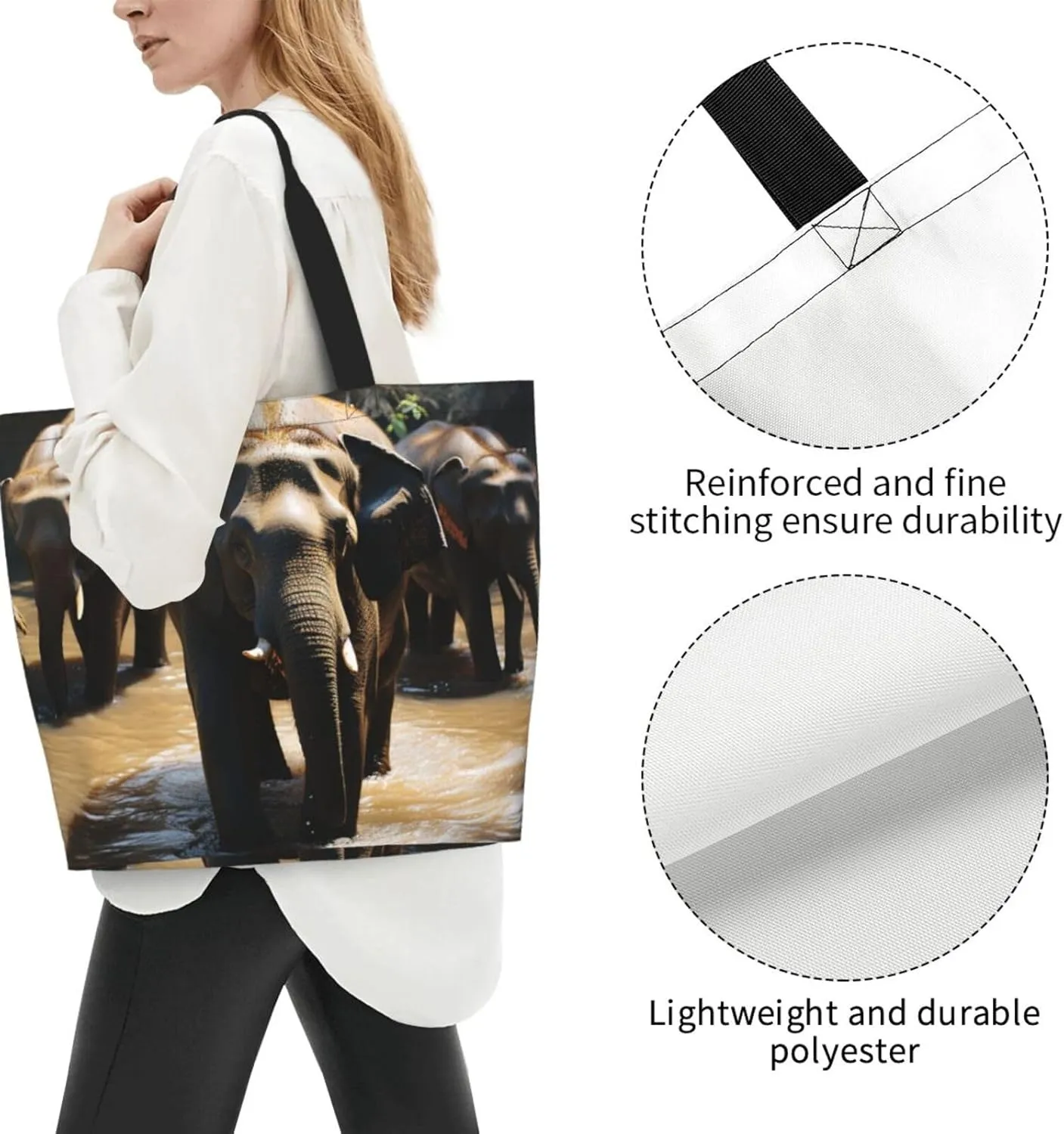 Tote Bag for Women Grocery Bag Reusable Shopping Bag Math question Handbag Foldable Shoulder Bag