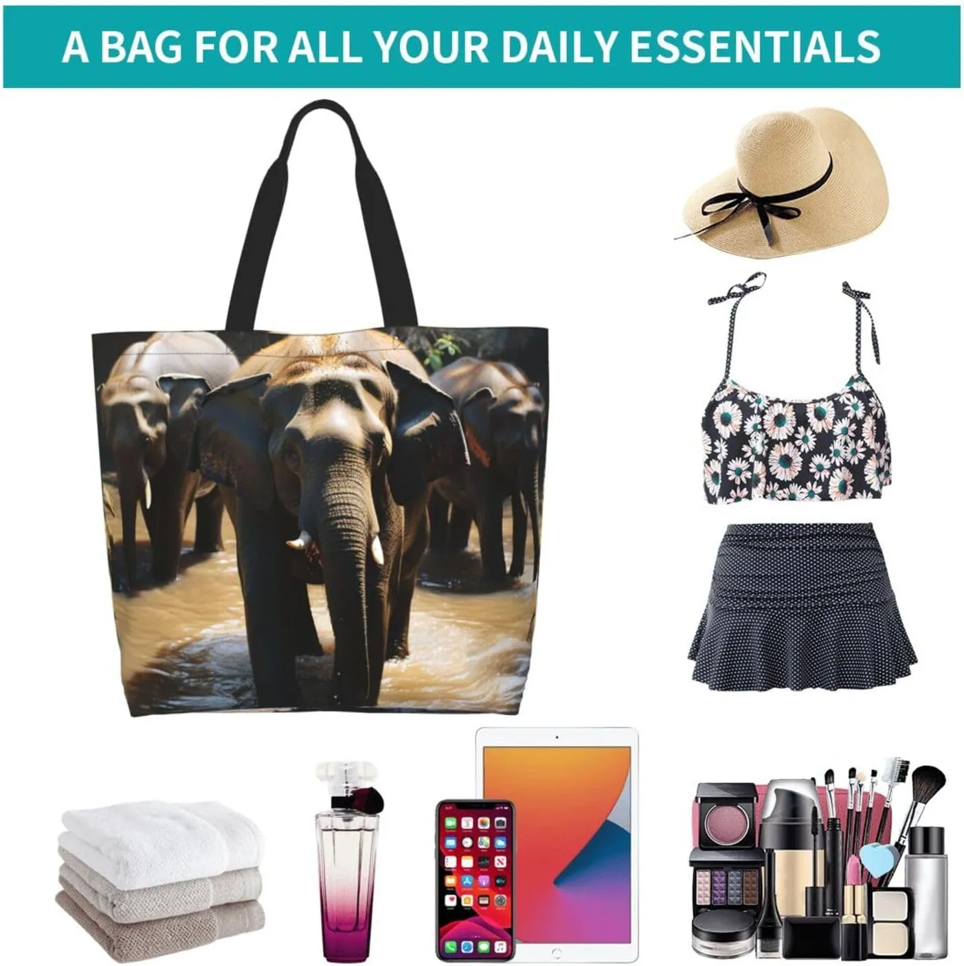 Tote Bag for Women Grocery Bag Reusable Shopping Bag Math question Handbag Foldable Shoulder Bag