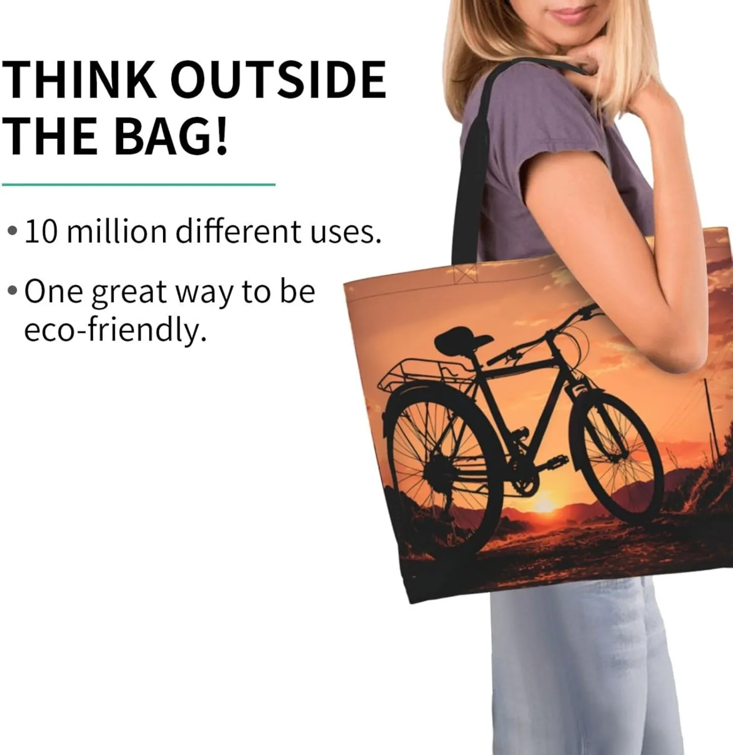 Tote Bag for Women Grocery Bag Reusable Shopping Bag Spiral and curve patterns Handbag Foldable Shoulder Bag