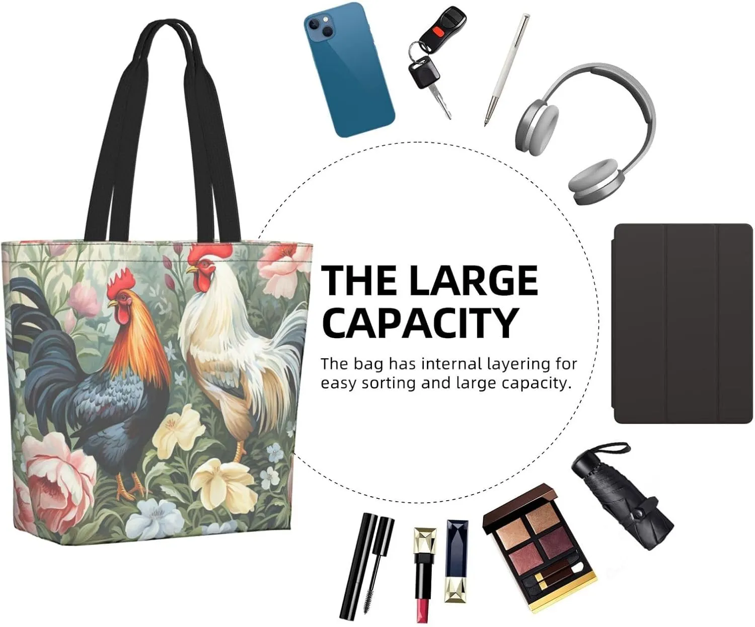Tote Bag for Women Grocery Bag Reusable Shopping Bag Starry sky butterfly Handbag Foldable Shoulder Bag