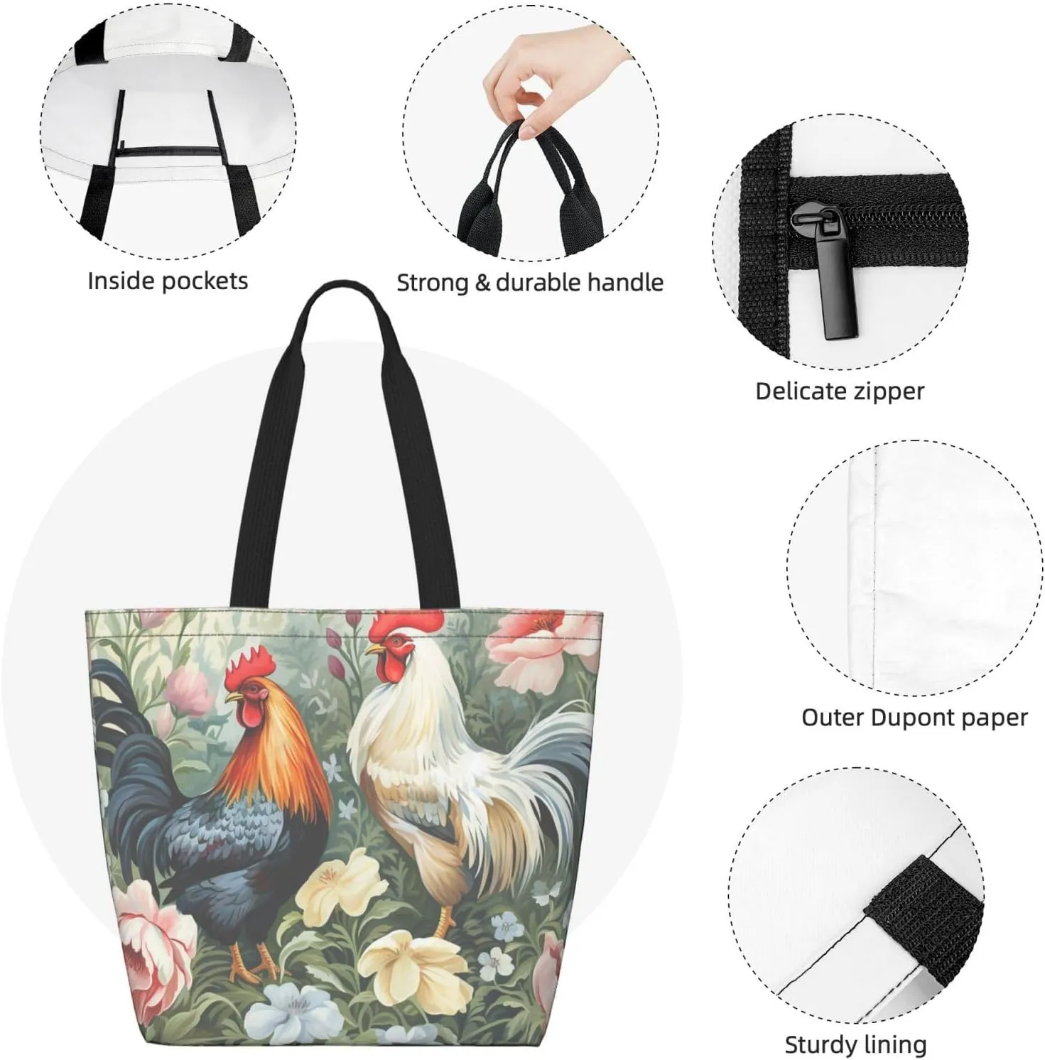 Tote Bag for Women Grocery Bag Reusable Shopping Bag Starry sky butterfly Handbag Foldable Shoulder Bag