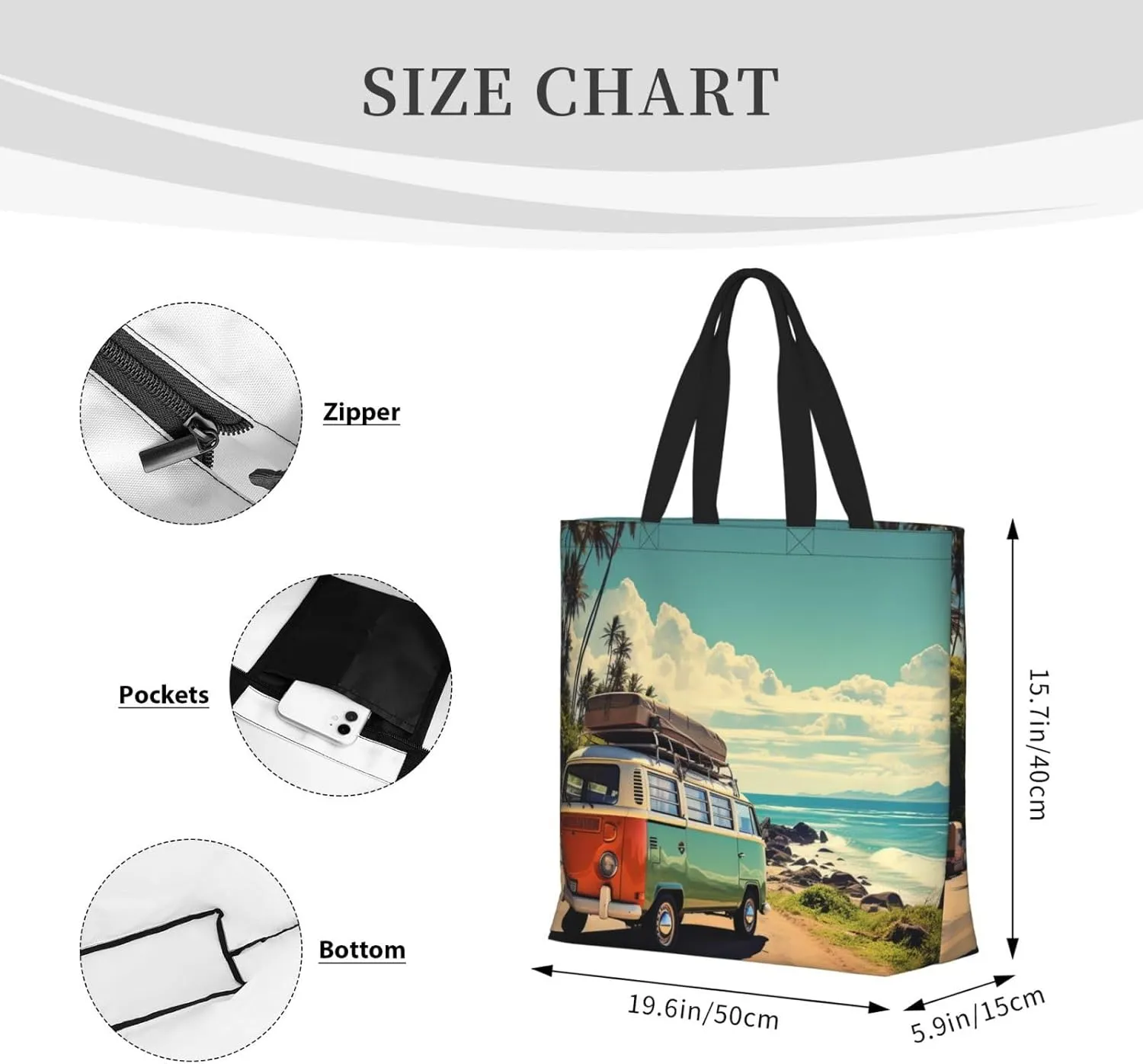 Tote Bag for Women Grocery Bag Reusable Shopping Bag Tree branch silhouette at dusk Handbag Foldable Shoulder Bag