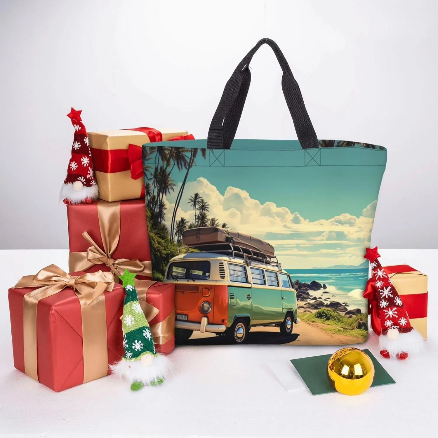 Tote Bag for Women Grocery Bag Reusable Shopping Bag Tree branch silhouette at dusk Handbag Foldable Shoulder Bag