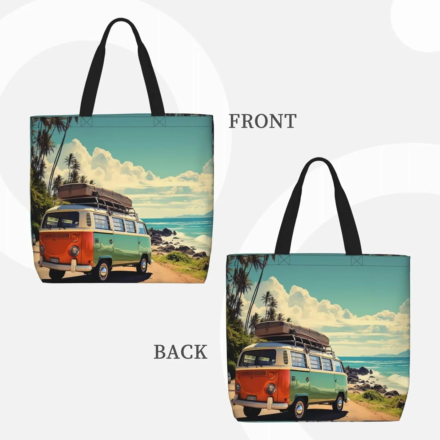Tote Bag for Women Grocery Bag Reusable Shopping Bag Tree branch silhouette at dusk Handbag Foldable Shoulder Bag