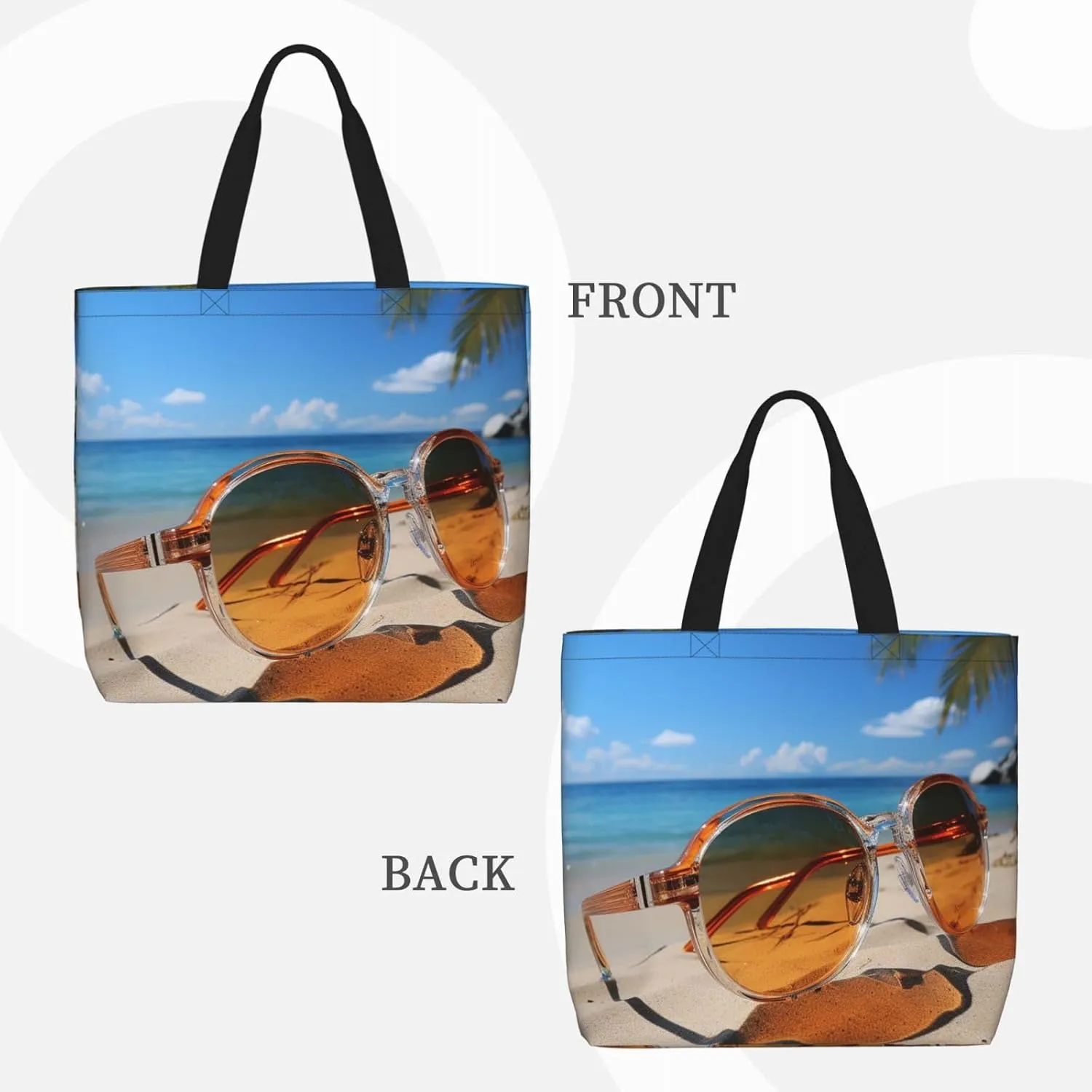 Tote Bag for Women Grocery Bag Reusable Shopping Bag Tree branch silhouette at dusk Handbag Foldable Shoulder Bag