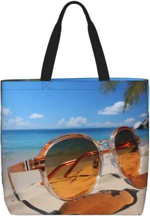 Tote Bag for Women Grocery Bag Reusable Shopping Bag Tree branch silhouette at dusk Handbag Foldable Shoulder Bag