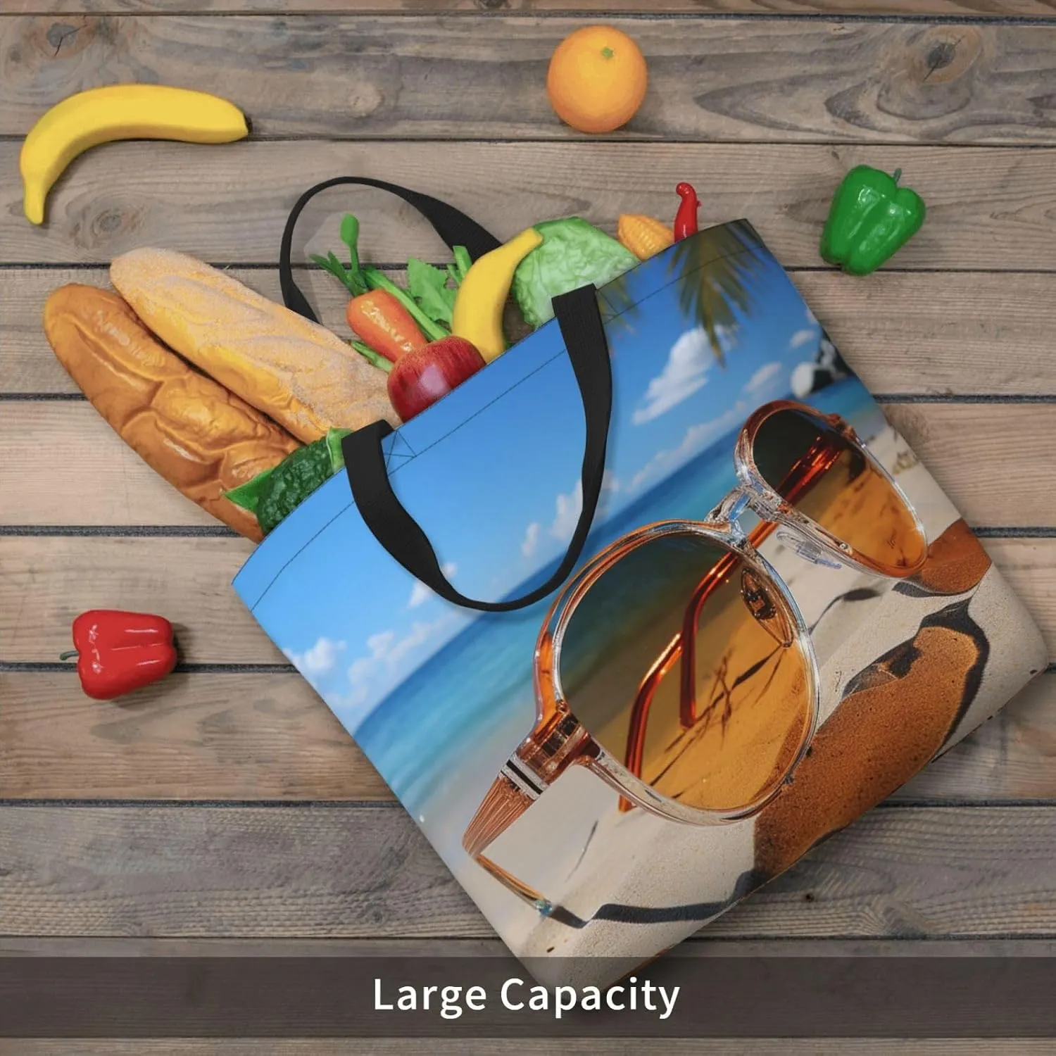 Tote Bag for Women Grocery Bag Reusable Shopping Bag Tree branch silhouette at dusk Handbag Foldable Shoulder Bag