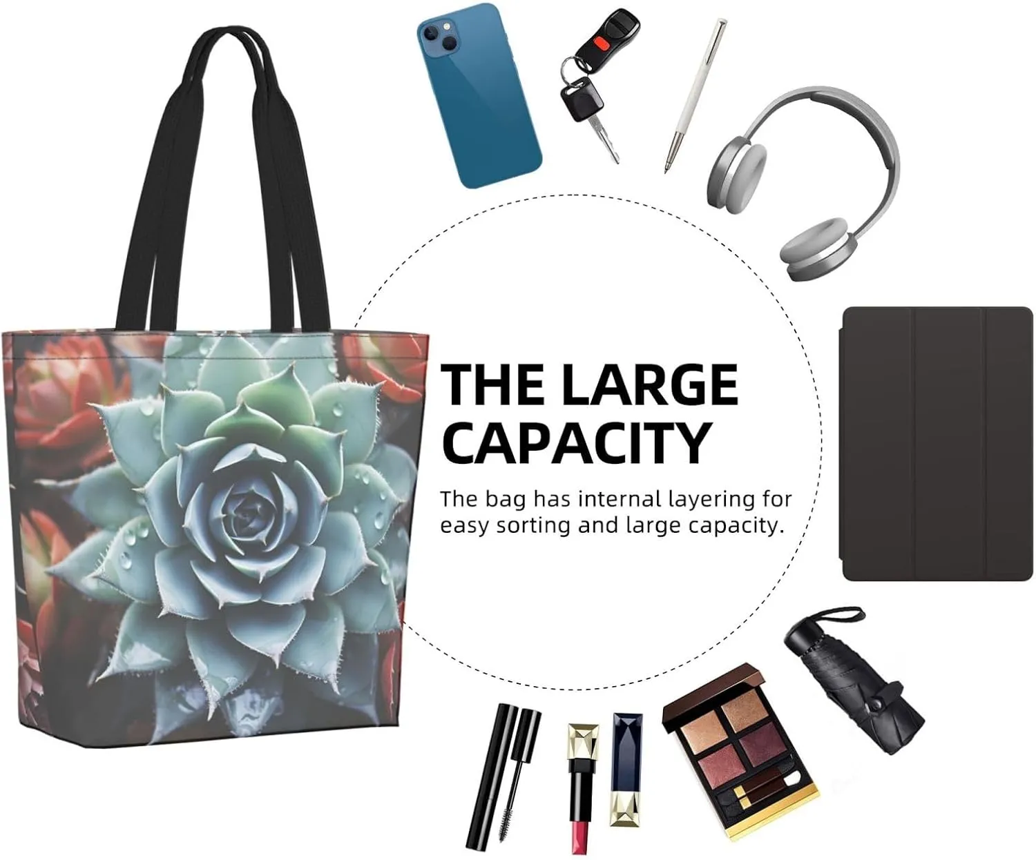 Tote Bag for Women Grocery Bag Reusable Shopping Bag Universe Starry Stars Handbag Foldable Shoulder Bag