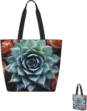 Tote Bag for Women Grocery Bag Reusable Shopping Bag Universe Starry Stars Handbag Foldable Shoulder Bag