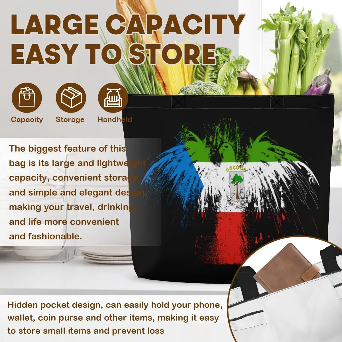 Tote Bag for Women Men Large Reusable Beach Shoulder Bags With Zipper for Gym Shopping Travel Gifts Yoga