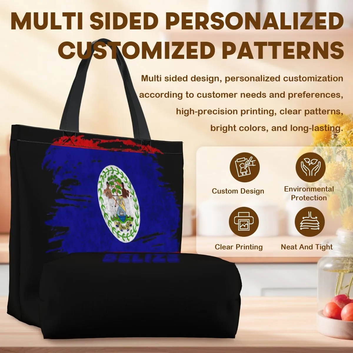 Tote Bag for Women Men Large Reusable Beach Shoulder Bags With Zipper for Gym Shopping Travel Gifts Yoga