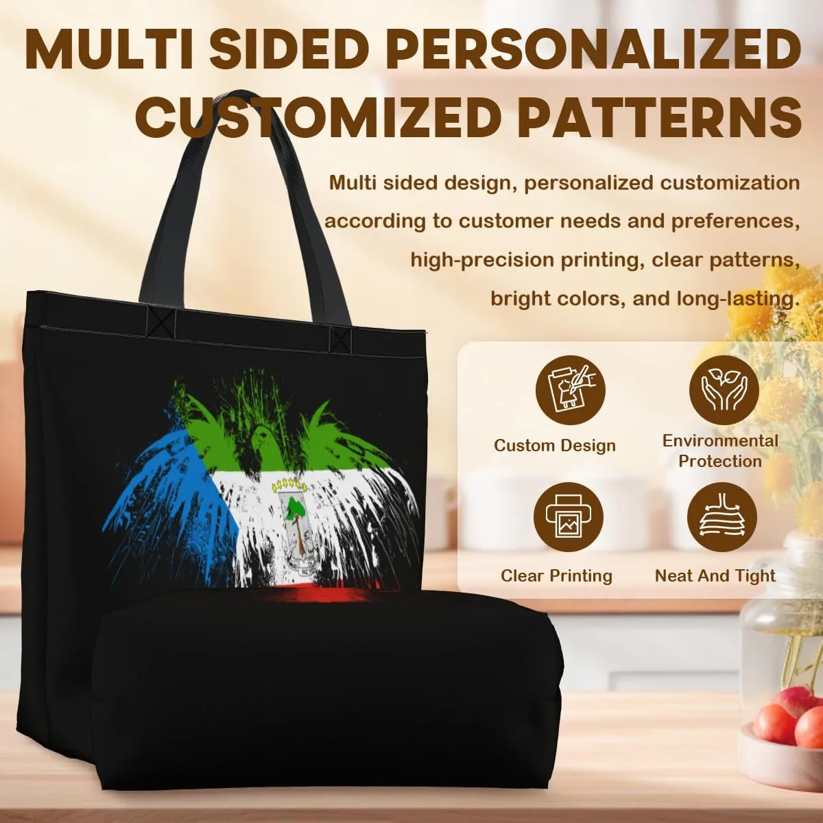 Tote Bag for Women Men Large Reusable Beach Shoulder Bags With Zipper for Gym Shopping Travel Gifts Yoga