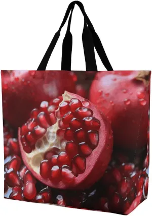 Tote Bag for Women Pomegranate Fruit Grocery Bags Shopping Bag Large Capacity Shoulder Bag for Travel Work