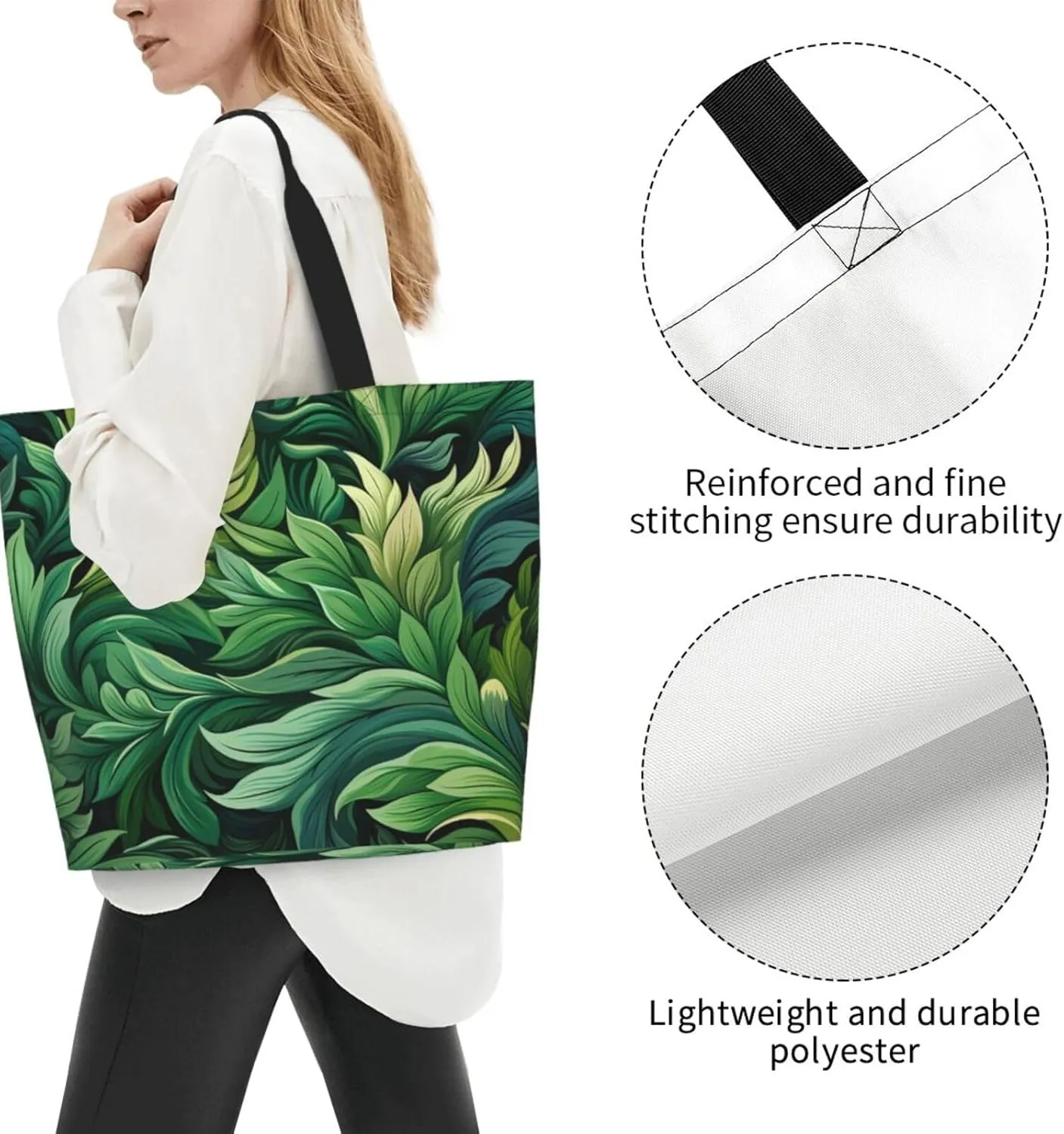 Tote Bag for Women Reusable Grocery Bag Shopping Bag Happy Puppy Tote Bags Handbag Foldable Shoulder Bag