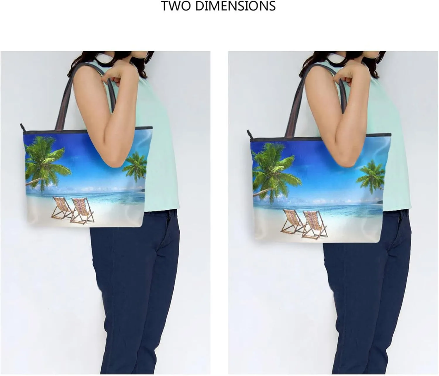 Tote Bag For Women Shoulder Bag for School Handbags for Beach Work Travel Large Tote Bag with Zipper