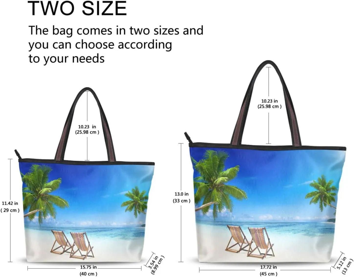 Tote Bag For Women Shoulder Bag for School Handbags for Beach Work Travel Large Tote Bag with Zipper