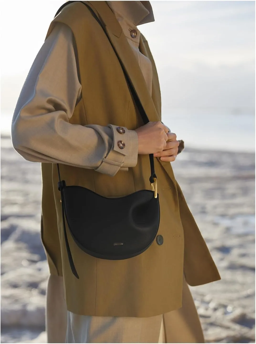 Tote Bag for Women,Pea Shoulder Bag,Designer Luxury Hobo Saddle Bag,Crescent Crossbody Bag.
