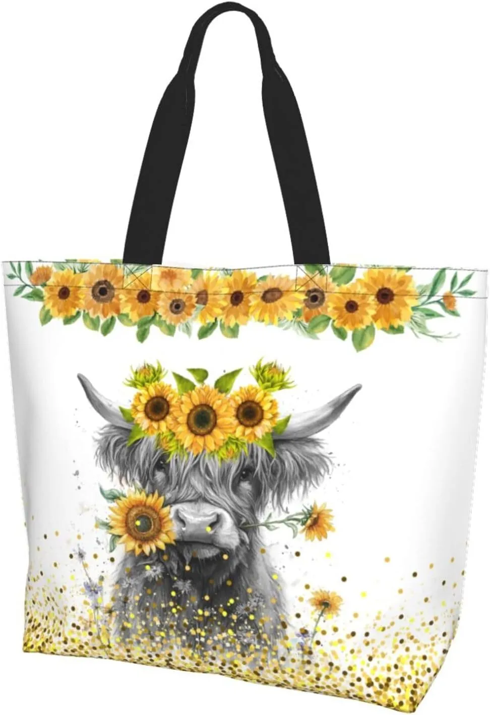 Tote Bag For Womens, Large Casual Shoulder Sling Bags Reusable Grocery Handbag For Travel Shopping Gym