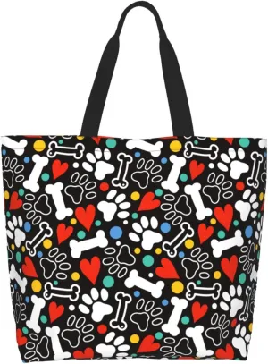 Tote Bag For Womens, Large Casual Shoulder Sling Bags Reusable Grocery Handbag For Travel Shopping Gym