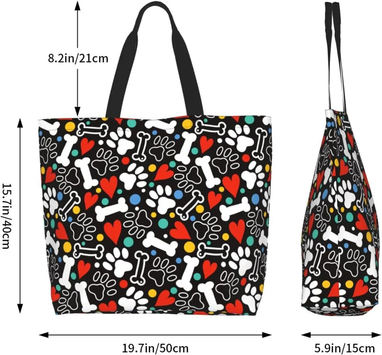Tote Bag For Womens, Large Casual Shoulder Sling Bags Reusable Grocery Handbag For Travel Shopping Gym