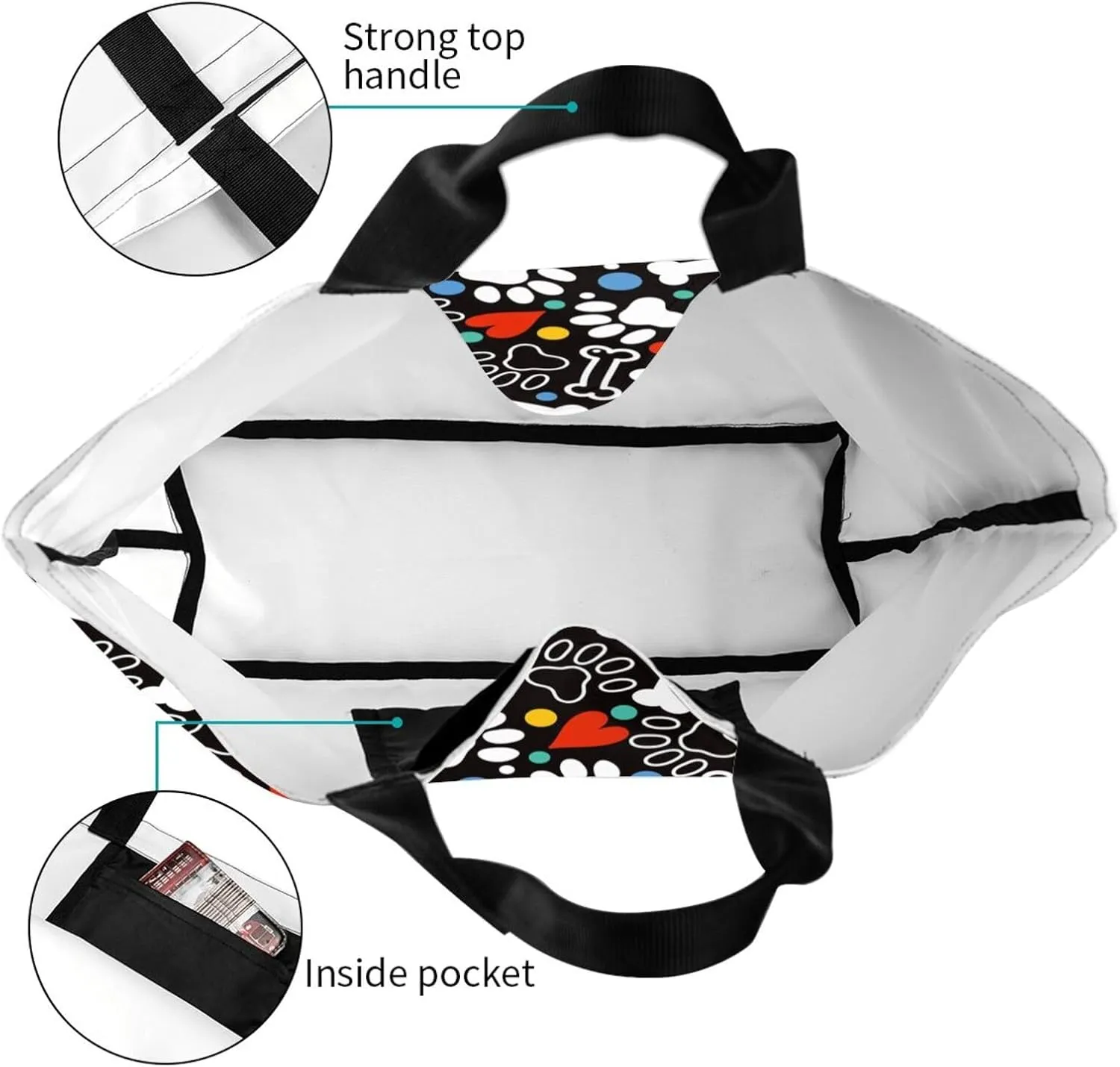 Tote Bag For Womens, Large Casual Shoulder Sling Bags Reusable Grocery Handbag For Travel Shopping Gym