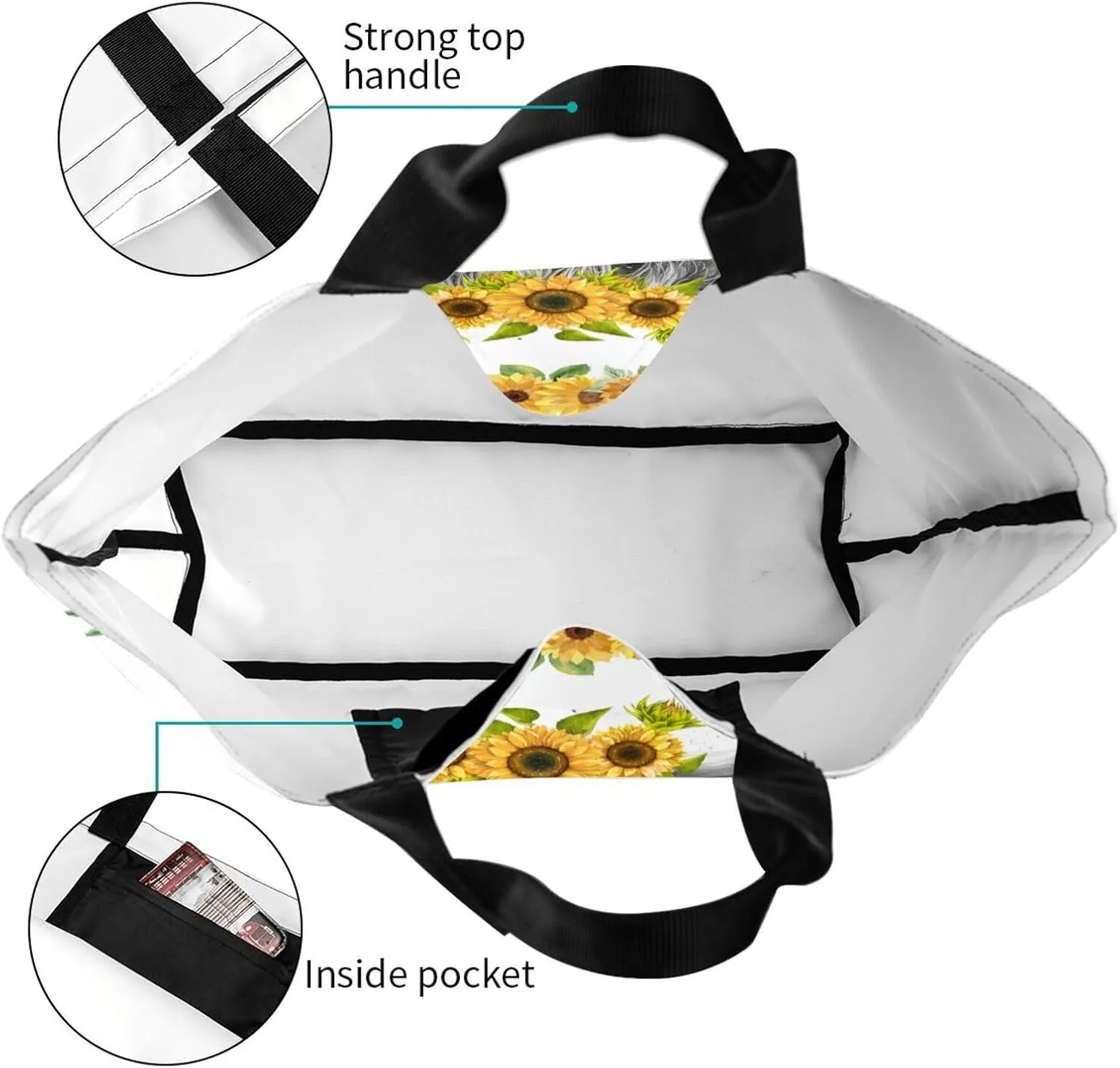 Tote Bag For Womens, Large Casual Shoulder Sling Bags Reusable Grocery Handbag For Travel Shopping Gym