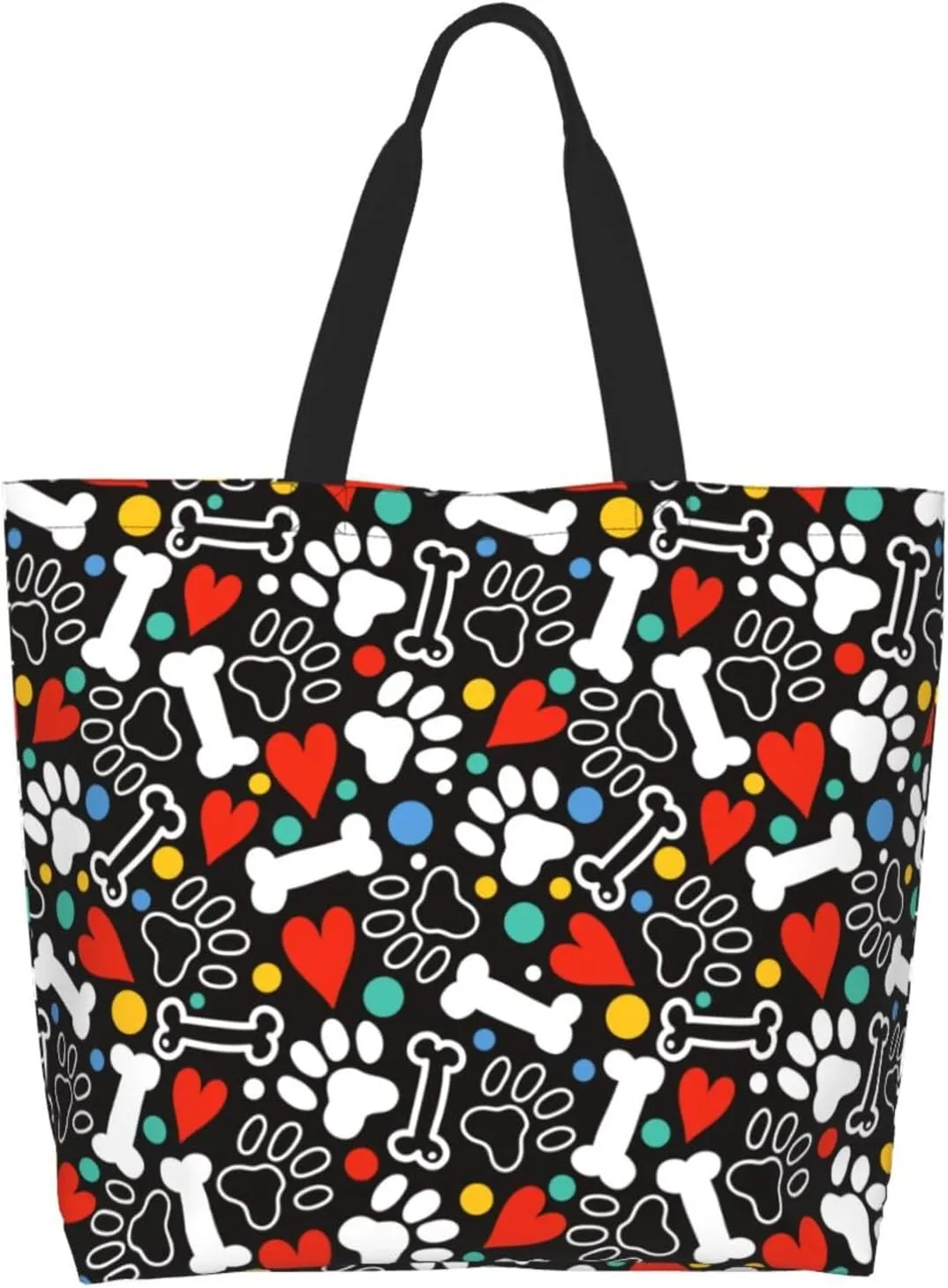 Tote Bag For Womens, Large Casual Shoulder Sling Bags Reusable Grocery Handbag For Travel Shopping Gym