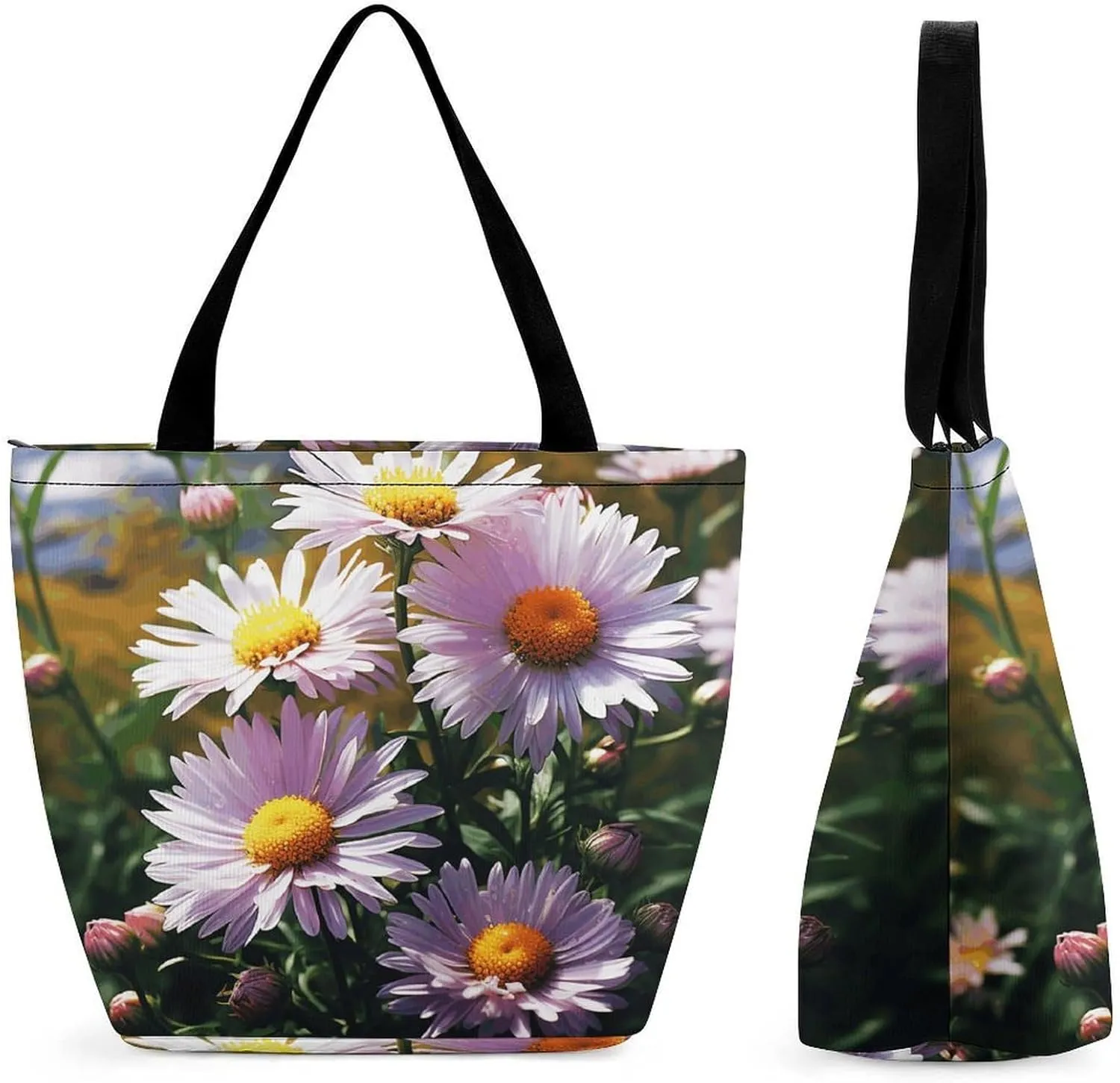 Tote Bag Reusable Grocery Bag Foldable Shopping Bag Extra Large Shoulder Bag Rooster Tote Bag for Travel Work