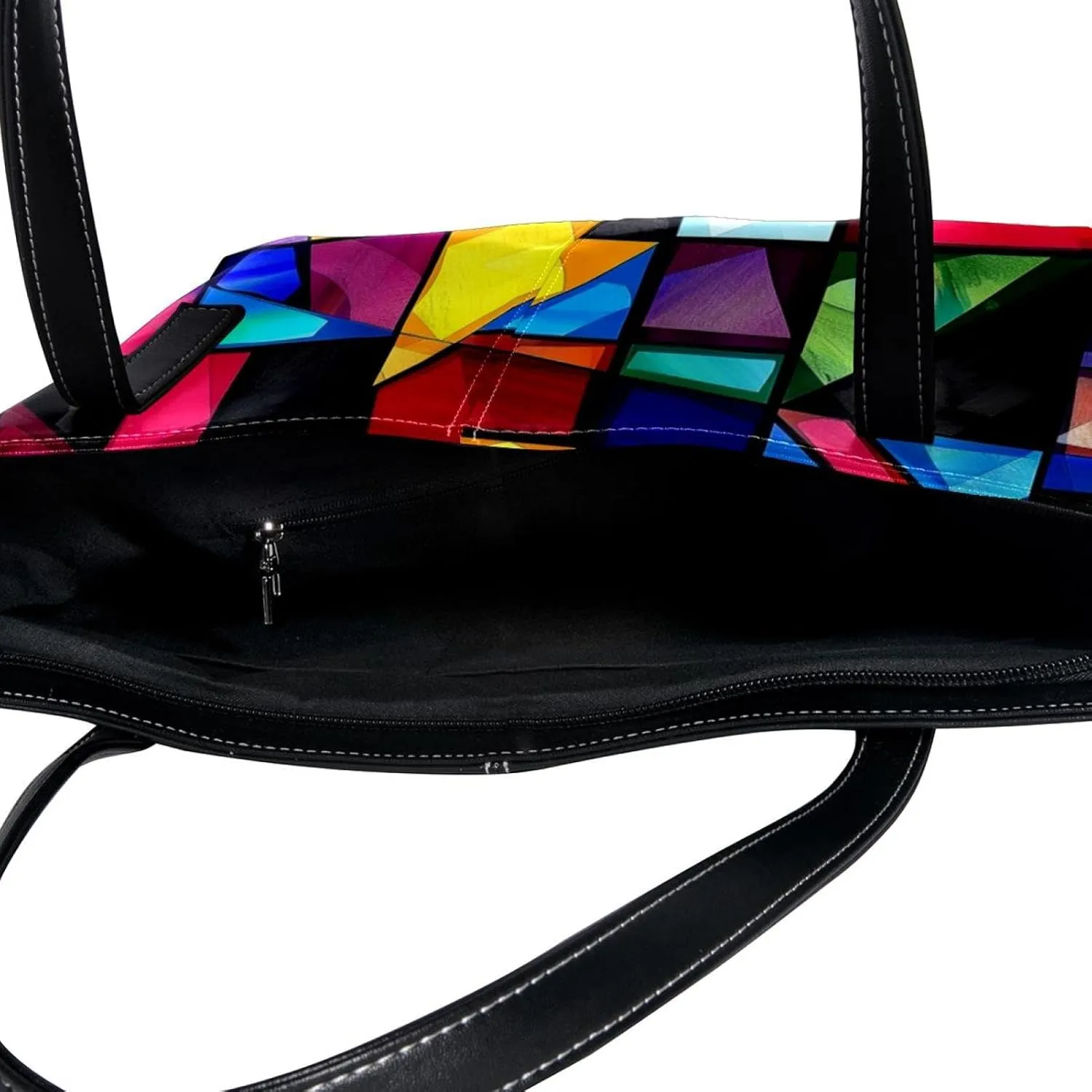 Tote Bags, Large Tote Bag, Women's Tote Handbags, Square Pattern Colorful Geometric, Totes for Women
