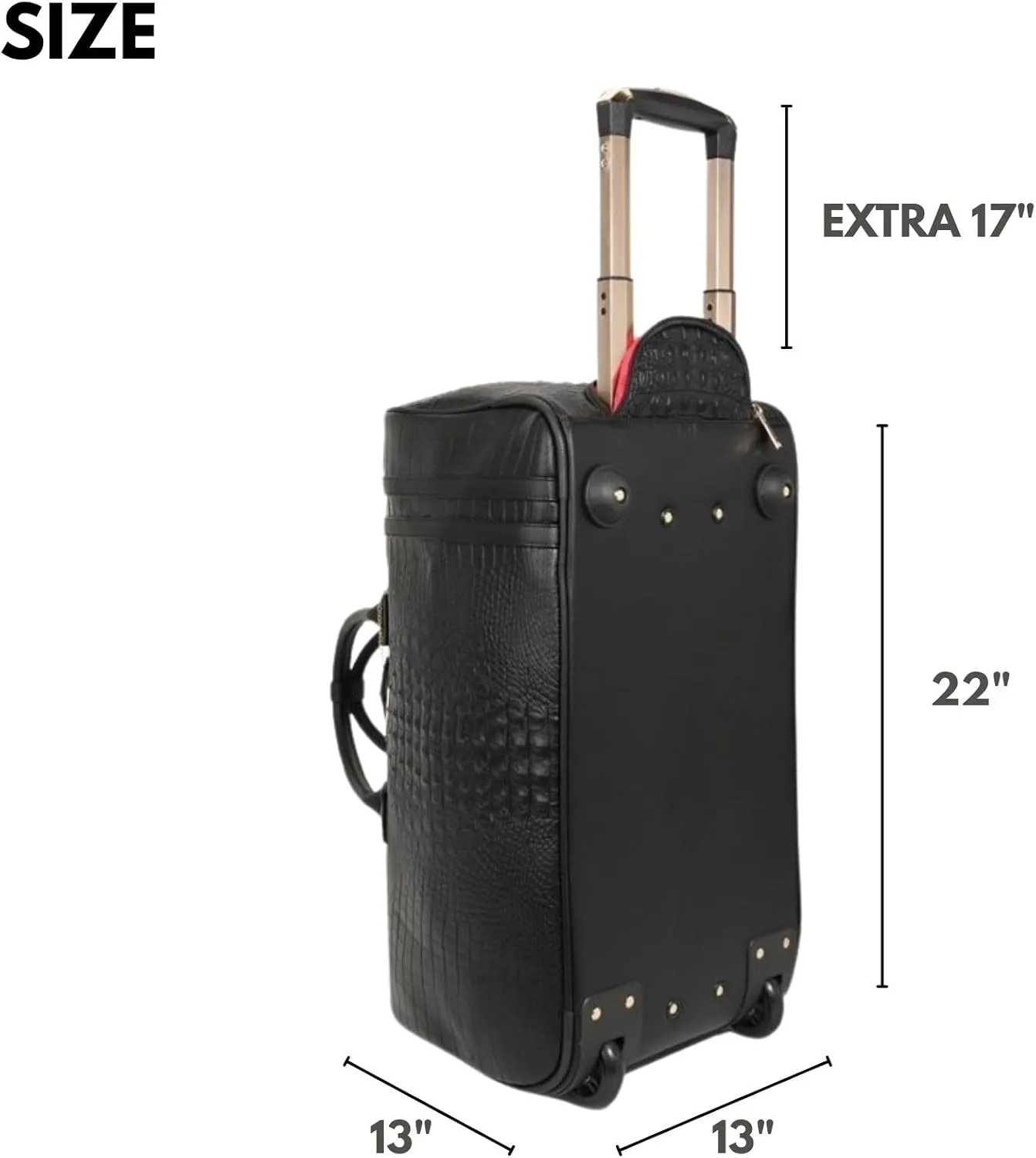 Tote&Carry Apollo 2 Large Rolling Duffle Bag with Wheels, Carry-On Roll Duffel for Travel, Gym, Sports, Overnight, Weekend & All-Purpose Use for Men & Women (Black)