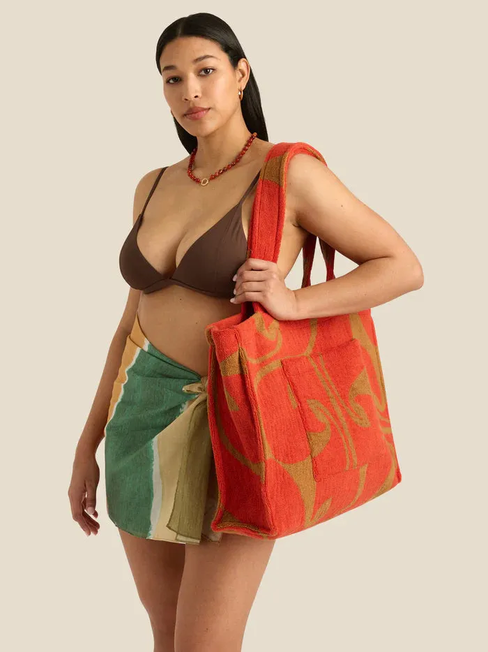 Towelling Beach Bag | Wave Spice
