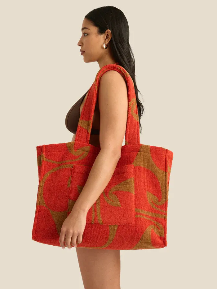 Towelling Beach Bag | Wave Spice