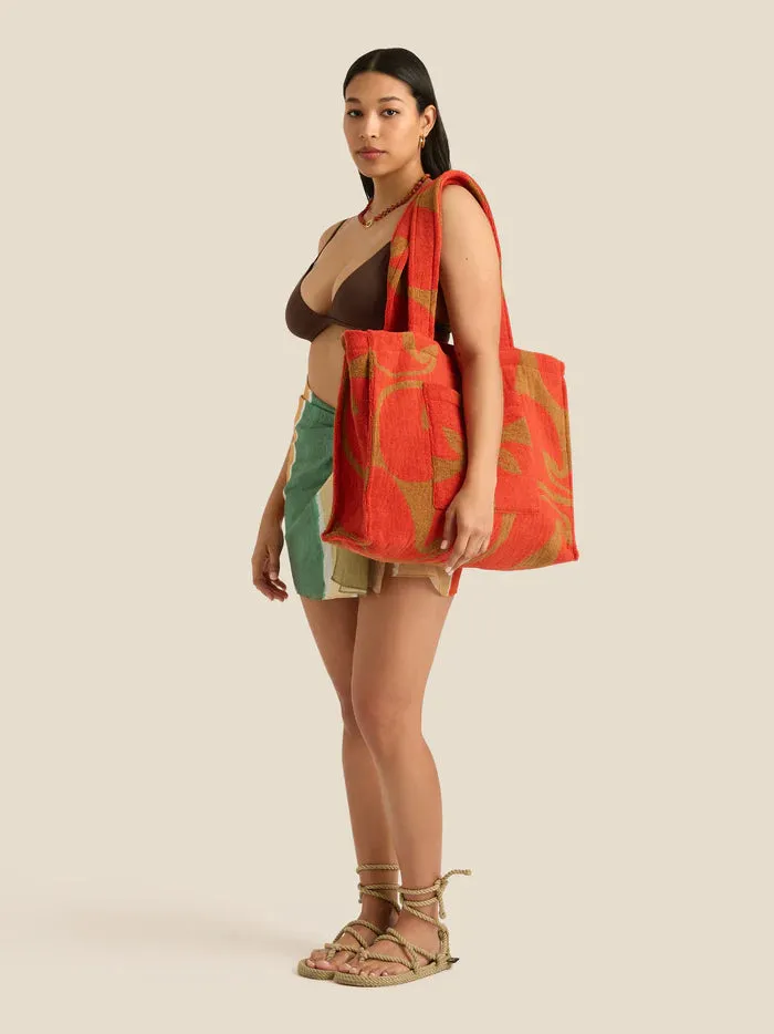 Towelling Beach Bag | Wave Spice