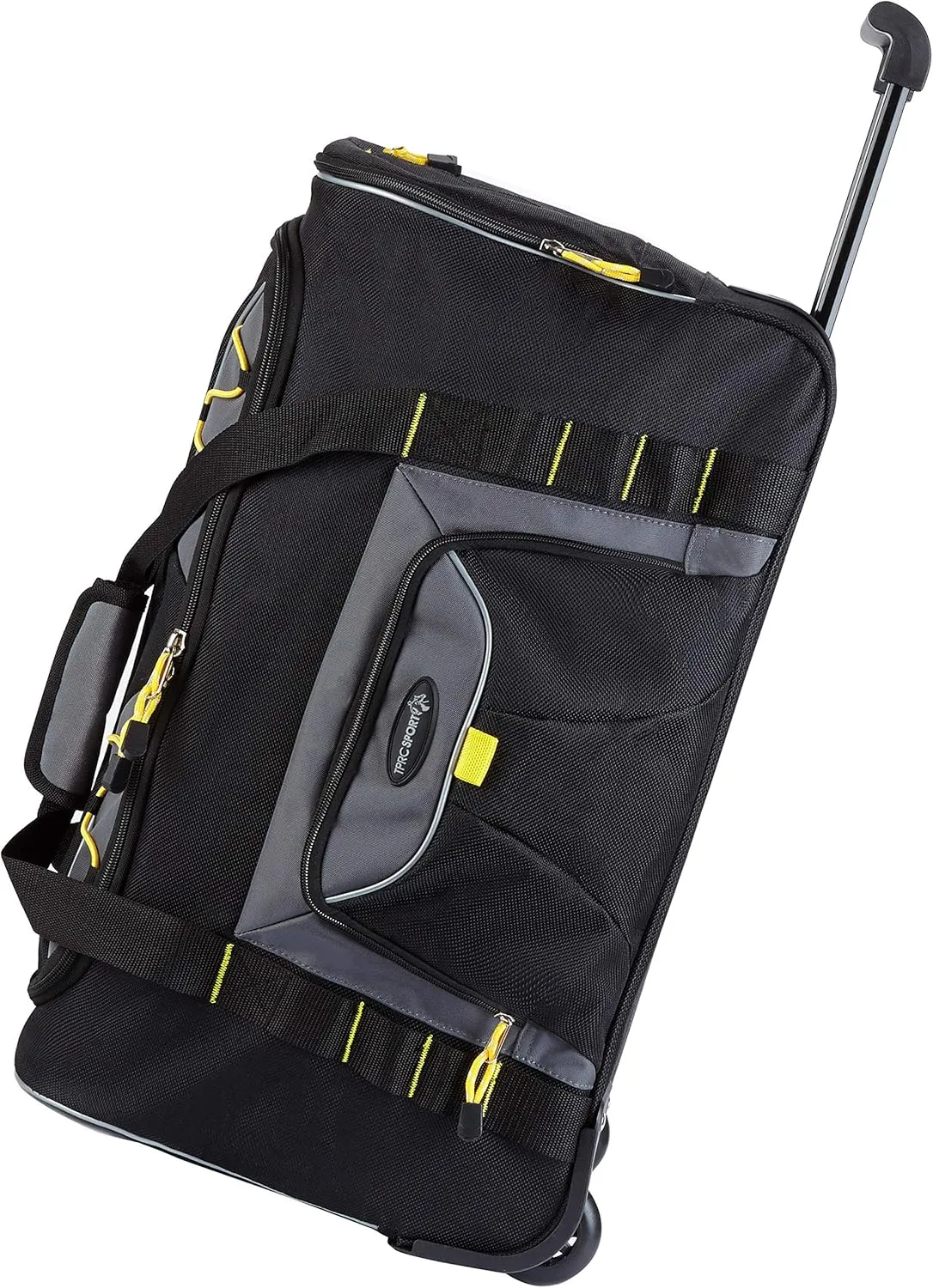 TPRC Sierra Madre II Upright Rolling Duffel Bag, Black/Gray, 21-Inch
