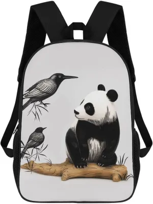 Travel Backpack 17 Inch Laptop Bag Bird Cedar Panda Laptop Backpack for Men Women Carry on Bag Travel Bag