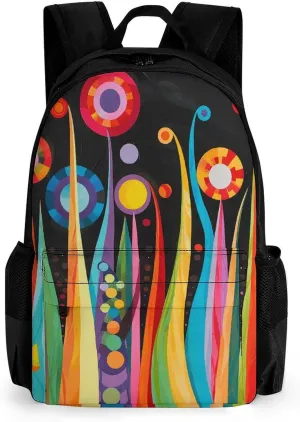 Travel Backpack for Men Women 15.6 Inch Laptop Backpack Colorful Wood Carving Carry On Backpack Work Business Backpacks