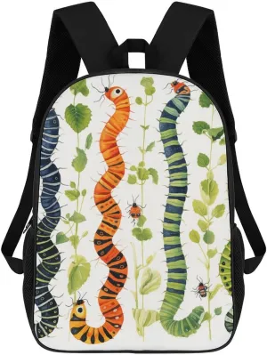 Travel Backpack for Men Women 17 Inch Laptop Backpack Caterpillar Pattern Carry On Backpack Work Business Backpacks