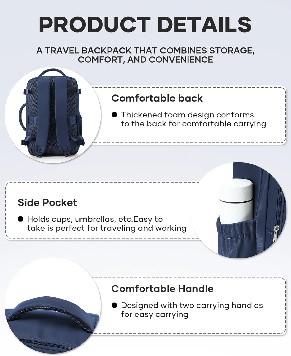 Travel Backpack For Women Men Carry On Backpack For Traveling On Airplanes Personal Item Travel Bag laptop backpacks