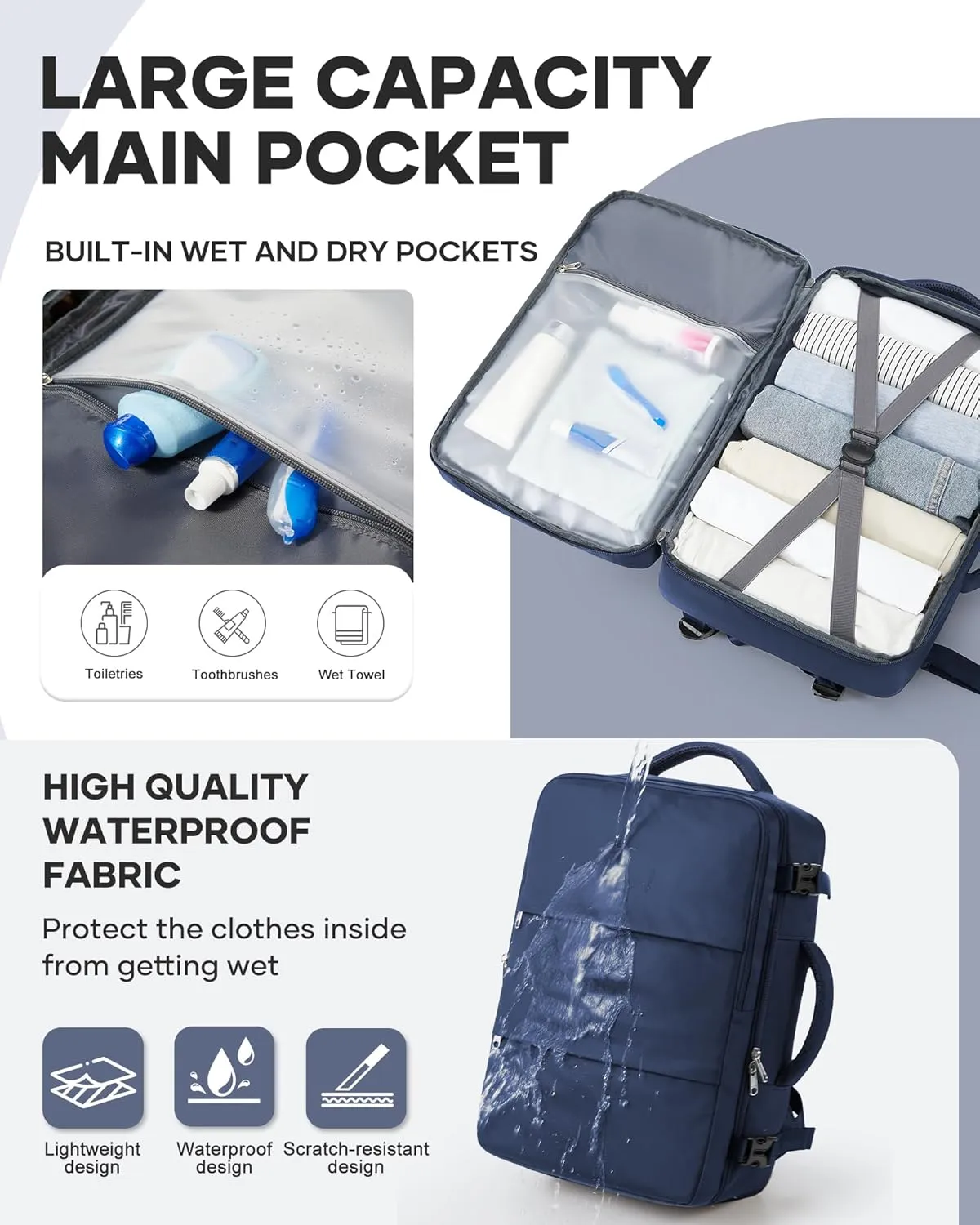 Travel Backpack For Women Men Carry On Backpack For Traveling On Airplanes Personal Item Travel Bag laptop backpacks