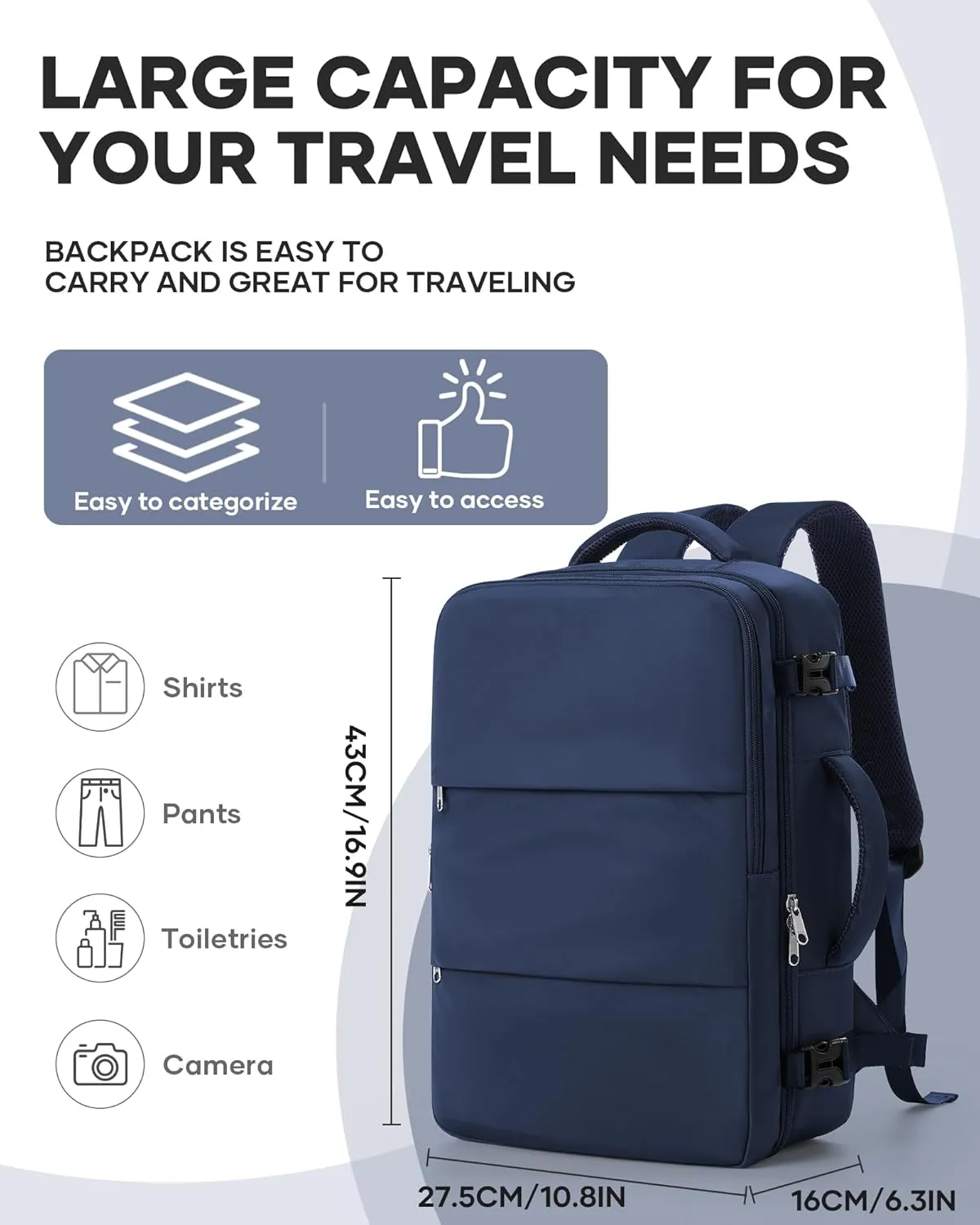 Travel Backpack For Women Men Carry On Backpack For Traveling On Airplanes Personal Item Travel Bag laptop backpacks